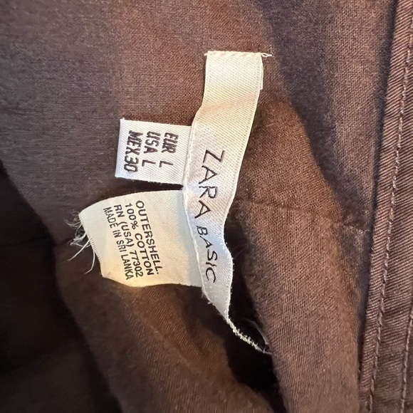 Zara Basics Cotton Jacket Size Large - Picture 6 of 6